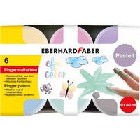 Fingerfarbe Pastell, 40ml, 6 Stück, sortiert EBERHARD FABER 578604