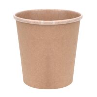 Fiesta Green Compostable Soup Containers in Brown Paperboard - 98mm 455ml / 16oz