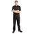 Whites Unisex Vegas Chef Jacket in Black - Polycotton with Short Sleeves - M