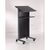 Coloured panel front lectern, black
