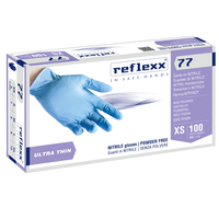 Guanti in nitrile R77 - tg XS - azzurro - Reflexx - conf. 100 pezzi