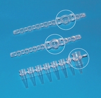 0.2ml Strips met 8 of 12 PCR-buisjes met losse dekselstrips
