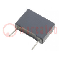 Capacitor: polyester; 330nF; 63VAC; 100VDC; 10mm; ±10%; 13x4x9mm