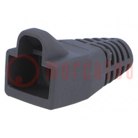 RJ45 plug boot; 6mm; dark grey