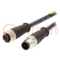 Cable: for sensors/automation; PIN: 5; M12-M12; 10m; plug; plug
