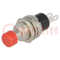 Commutateur: bouton-poussoir; Pos: 2; SPST-NC; 1A/250VAC; ON-(OFF)