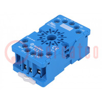 Socket; PIN: 11; 10A; 250VAC; on panel,for DIN rail mounting