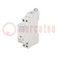 Contactor: 2-pole installation; NO x2; 230VAC; 25A; SM400