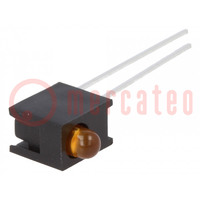 LED; in housing; yellow; 3mm; No.of diodes: 1; 10mA; 60°; 1.5÷2.4V