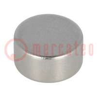 Magnet: permanent; neodymium; Ø10x5mm; NdFeB; 350mT
