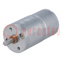 Motor: DC; with gearbox; 2÷7.5VDC; 600mA; Shaft: D spring; 15rpm