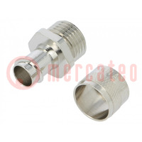 Straight terminal connector; Thread: metric,outside; brass; IP54