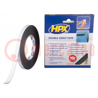 Tape: fixing; W: 12mm; L: 10m; Thk: 1050um; double-sided; acrylic