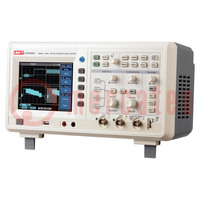 Osciloscopio: digital; Ch: 2; 200MHz; 2,5Gsps; 24Mpts; 2n÷50s/div