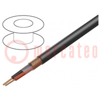 Przewód: głośnikowy; 2x2,5mm2; linka; OFC; czarny; PVC FirestoP®