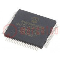 IC: dsPIC microcontroller; 66kB; 1kBEEPROM,2kBSRAM; TQFP80; DSPIC