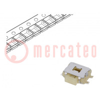 Microswitch TACT; SPST-NO; Pos: 2; 0.05A/12VDC; SMT; 1.57N; 1mm