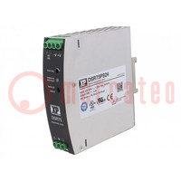 Power supply: switched-mode; for DIN rail; 75W; 24VDC; 3.2A; 91%