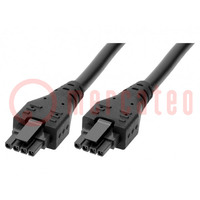 Kábel; Micro-Fit 3.0; anya; PIN: 4; Hossz: 1m; 8,5A; Szigetelés: PVC