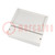 Enclosure: wall mounting; X: 213mm; Y: 185mm; Z: 84mm; ABS; grey; IP65