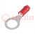 Tip: ring; M8; Ø: 7.92mm; 0.3÷1.42mm2; crimped; for cable; insulated