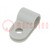 Fixing clamp; Cable P-clips; ØBundle : 6.5mm; W: 10mm; polyamide