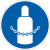 Gebotsschild, Gasflaschen sichern, Aluminium, Größe (Durchm.): 10,0 cm DIN EN ISO 7010 M046