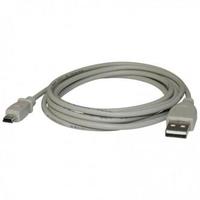 Logo USB kabel (2.0), USB A M - miniUSB (M), 1.8m, czarny, cena za 1 szt.