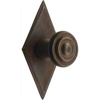 Produktbild zu Knopf Karo mit Schild Knopf- ø 25 mm, Breite 35 mm, Höhe 68 mm, Eisen antik