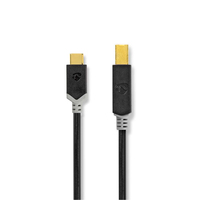 Nedis CCBW60651AT20 USB-kabel 2 m USB 2.0 USB C USB B Antraciet