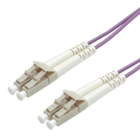 ROLINE FO Jumper Cable 50/125µm OM4, LC/LC, Low-Loss-Connector 15m InfiniBand en Glasvezelkabel Violet