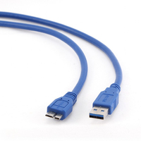 Gembird USB 3.0, 3m kabel USB USB 3.2 Gen 1 (3.1 Gen 1) USB A Micro-USB B Niebieski