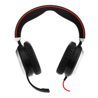 Jabra Evolve 80 UC Stereo Zestaw słuchawkowy Przewodowa Opaska na głowę Biuro/centrum telefoniczne Bluetooth Czarny