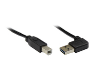 Alcasa USB 2.0 A/B, 1m USB Kabel USB A USB B Schwarz