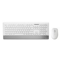 MediaRange MROS106 toetsenbord Inclusief muis RF Draadloos QWERTZ Duits Zilver, Wit