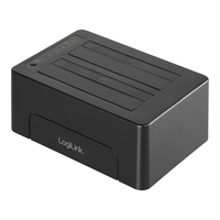 LogiLink QP0028 basisstation voor opslagstations USB 3.2 Gen 2 (3.1 Gen 2) Type-C Zwart