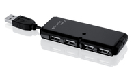 iBox IUHT008C huby i koncentratory USB 2.0 480 Mbit/s Czarny
