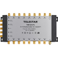 Telestar TSM 5/16 PL Kabel-Splitter-/Verbinder Schwarz, Silber
