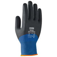 Uvex 6006108 beschermende handschoen Antraciet, Blauw, Grijs Elastaan, Polyamide 1 stuk(s)