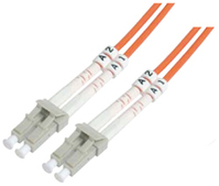 Uniformatic Multimode OM2 50/125μ Duplex LC/LC 10m câble de fibre optique Orange