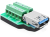 DeLOCK 65370 csatlakozó átlakító USB 3.0-A 10p Fekete, Zöld, Ezüst