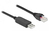 DeLOCK Serielles Anschlusskabel mit FTDI Chipsatz, USB 2.0 Typ-A Stecker zu RS-232 RJ45 Stecker 2 m schwarz