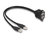 DeLOCK 88105 tussenstuk voor kabels 2 x USB Type-A Zwart
