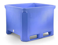 Hygiene Palettenbox BI-800, Reinraumbehälter, 1200x1000x1020mm, PE-Schale PU-Kern, 700L,Türkisgrün