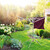 Relaxdays Wäschespinne, 19 m Leine, H x B x T: ca. 161 x 120 x 120 cm, mit Standfuß, Garten, zum Zusammenklappen, silber