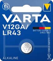 Varta Professional Electronics V12GA LR43 Fotobatterie 1,5V (1er Blister)