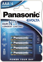 Panasonic Evoia AAA / Micro Alkaline batterij pack 4