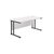 Jemini Rectangular Double Upright Cantilever Desk 1800x800x730mm White/Black KF820307