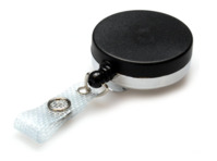 Anwendungsbild - Black/Chrome HD 41mm Badge Reel WIRE Strap Clip - Pack of 50