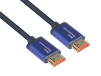 Ultra-High-Speed HDMI® 2.1 SmartFLEX Kabel, 8K UHD-2 / 4K UHD, Aluminiumgehäuse, CU, dunkelblau, 2m,